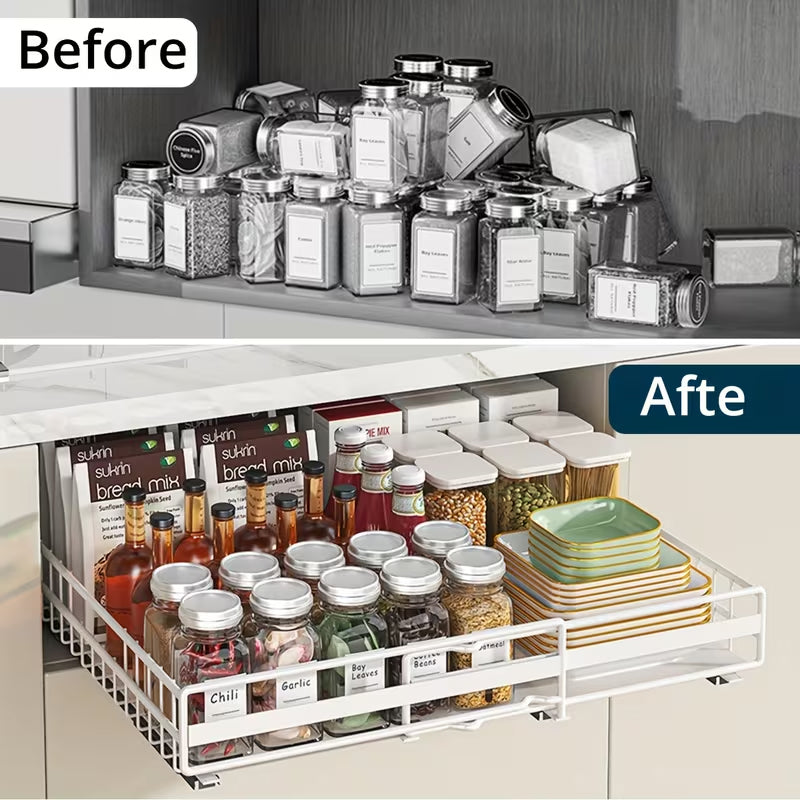 Plovera No Drill Pull Out Spice Rack