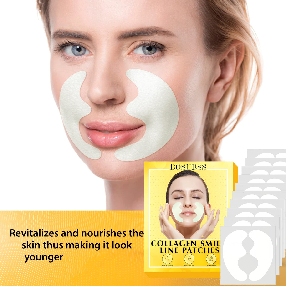 Plovera 10 Pcs Transparent Face Mask Stickers