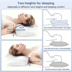 Plovera Cooling Contour Memory Foam Pillow