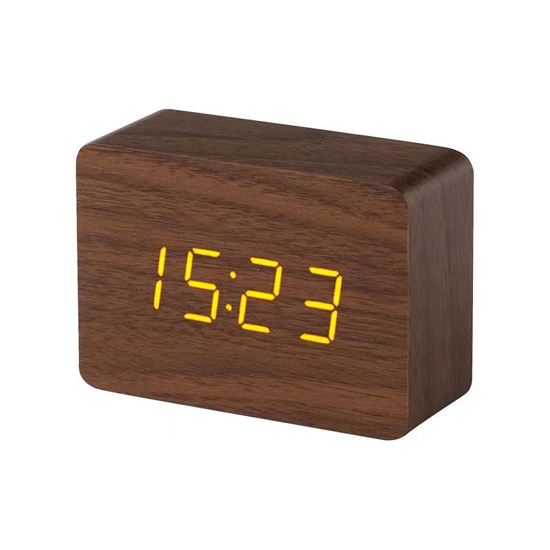 Plovera Wooden Voice Control LED Clock