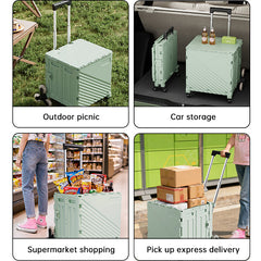 Plovera Folding Utility Cart with Lid