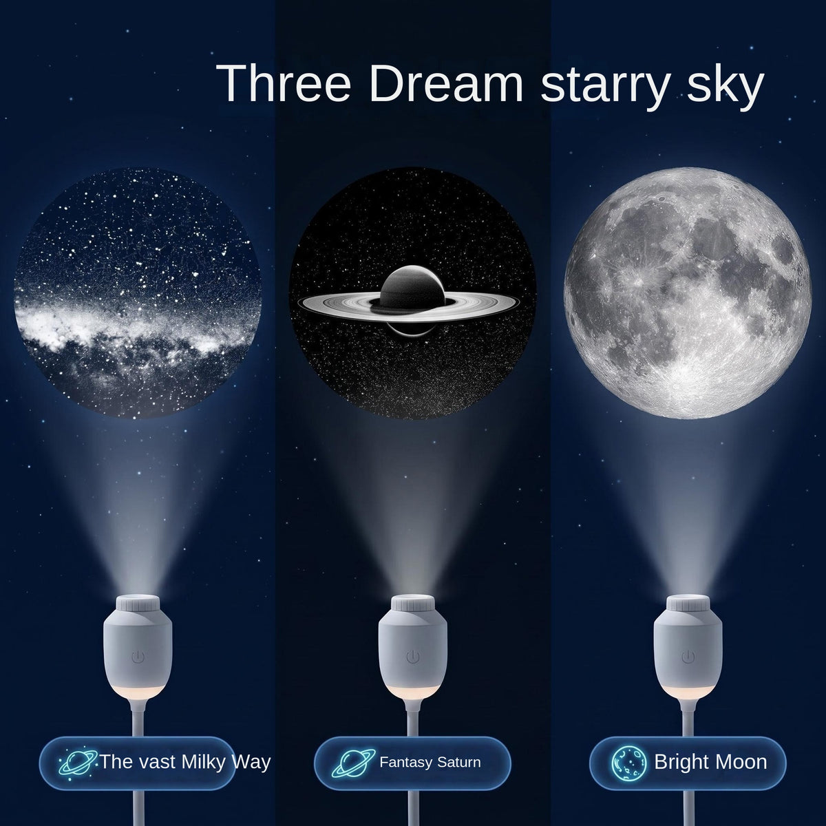 Plovera USB Galaxy Star Projection Night Light