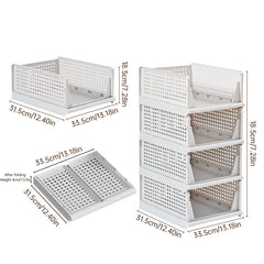 Plovera 4-Pack Foldable Closet Organizer Bins