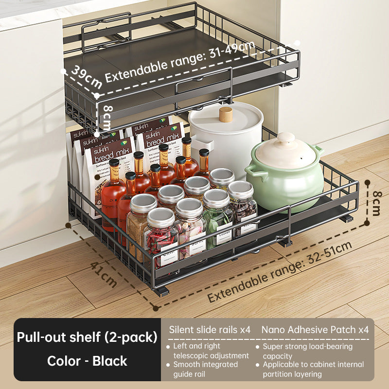 Plovera No Drill Pull Out Spice Rack