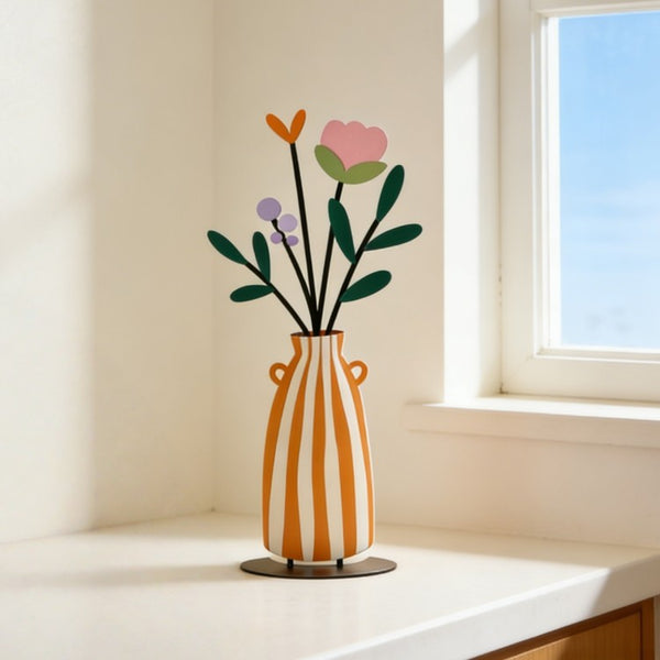Plovera Metal Flower Vase Decor