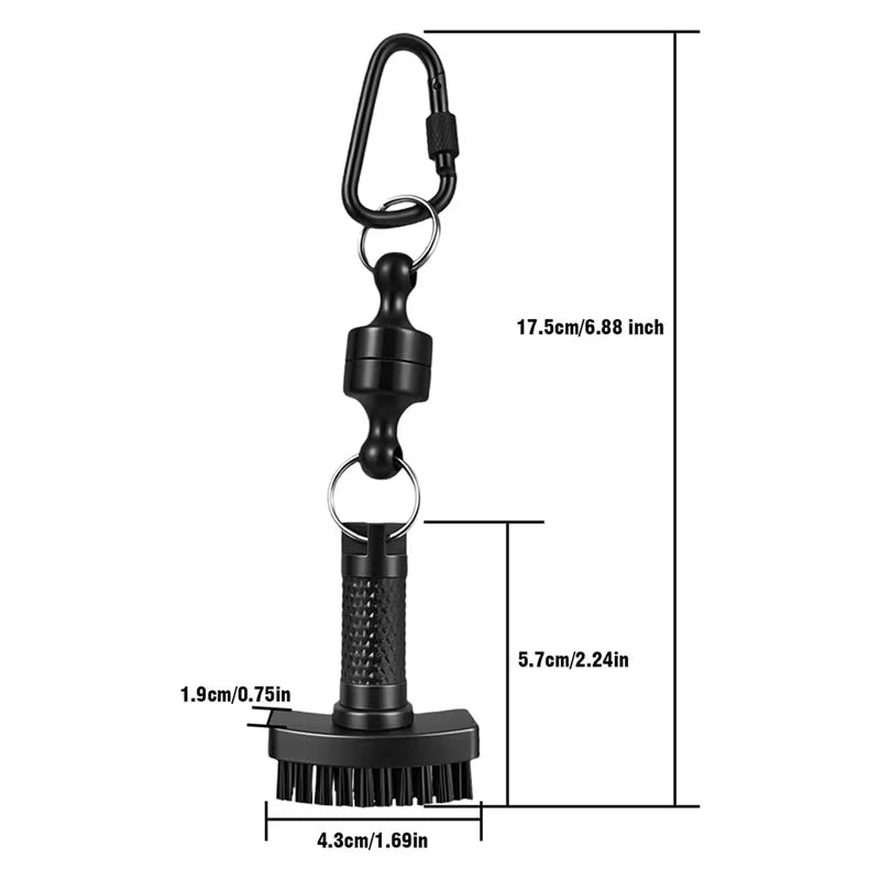 Plovera Magnetic Golf Brush with Groove Cleaner