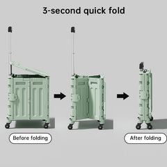 Plovera Folding Utility Cart with Lid