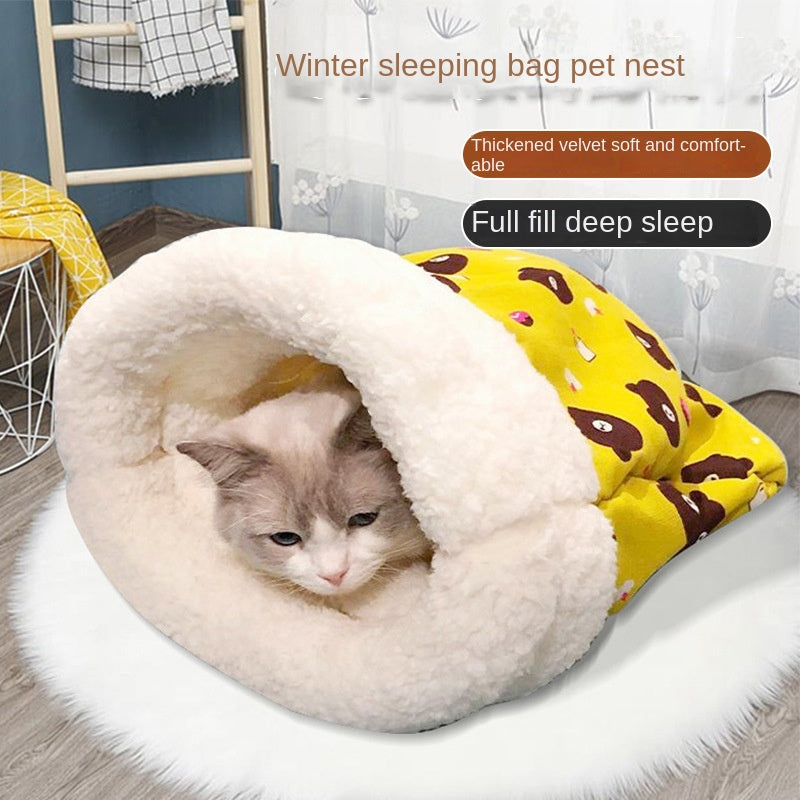 Plovera Semi-Enclosed Winter Pet Tunnel Bed