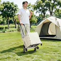 Plovera Folding Utility Cart with Lid