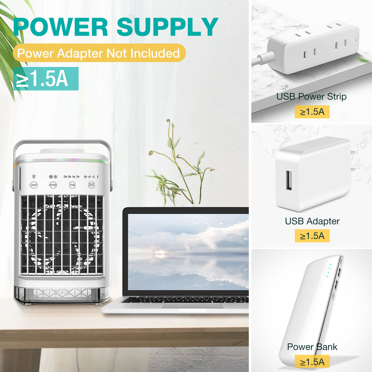 Plovera 4-Speed Portable Air Cooler Fan
