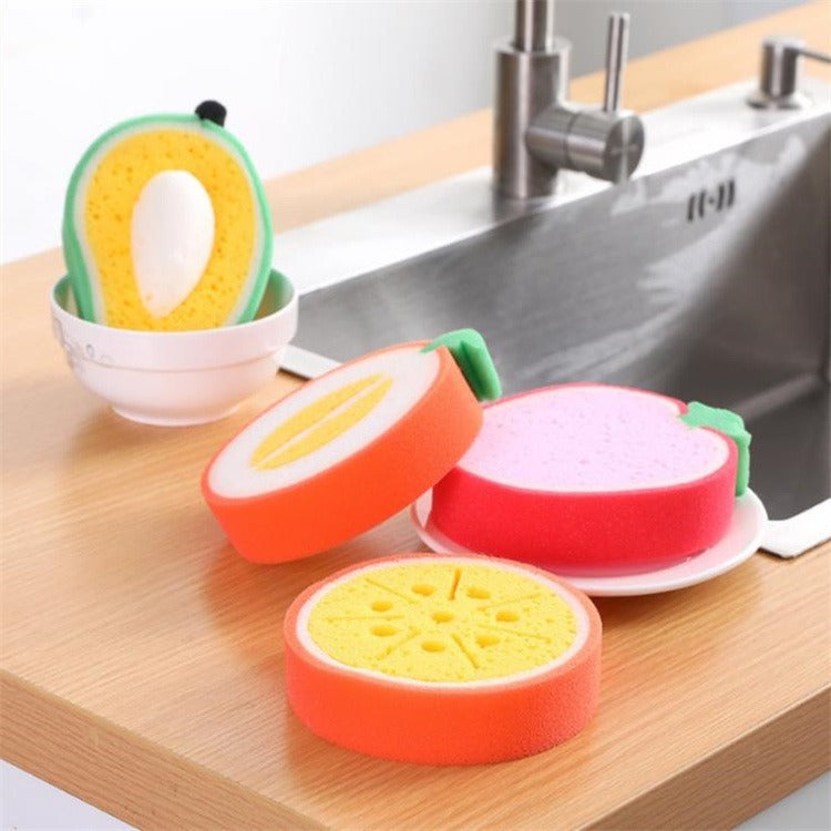 Plovera Thickened Fruit Kitchen Cleaning Sponge