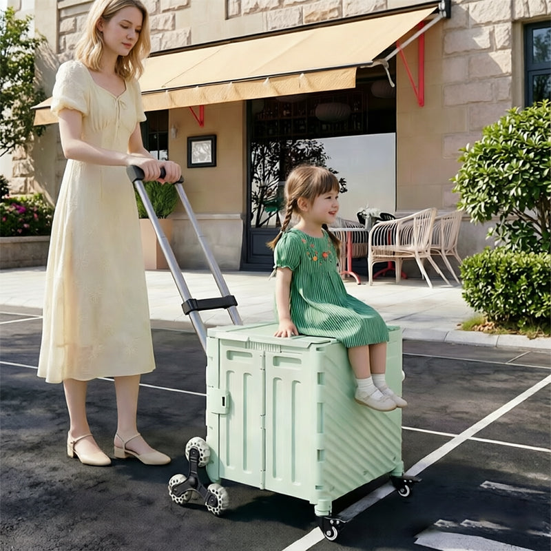 Plovera Folding Utility Cart with Lid