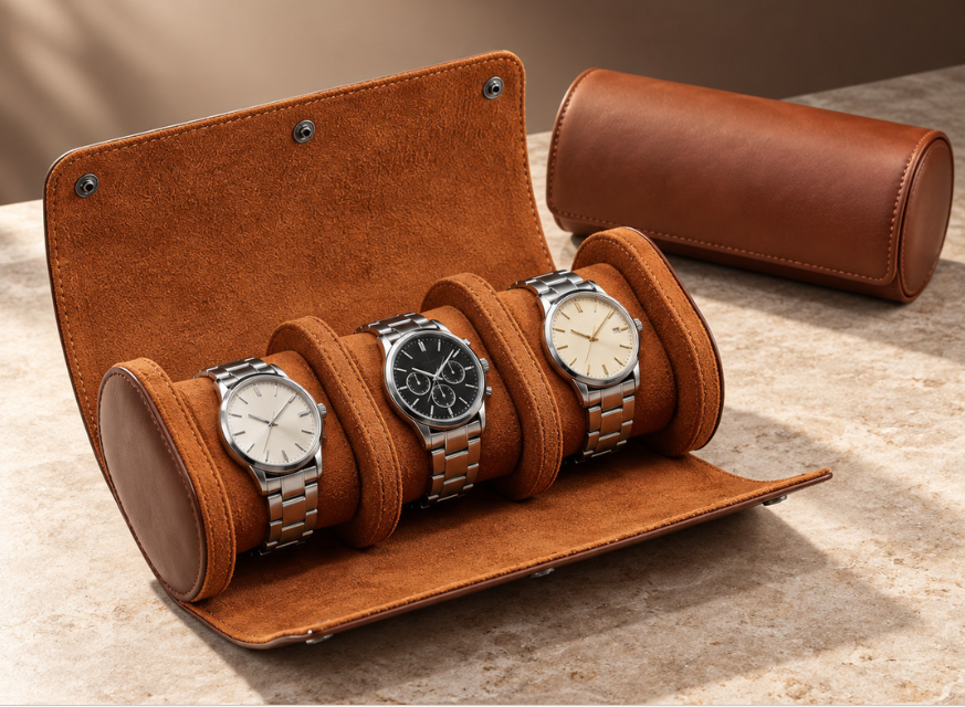 Plovera PU Leather Watch Storage Box