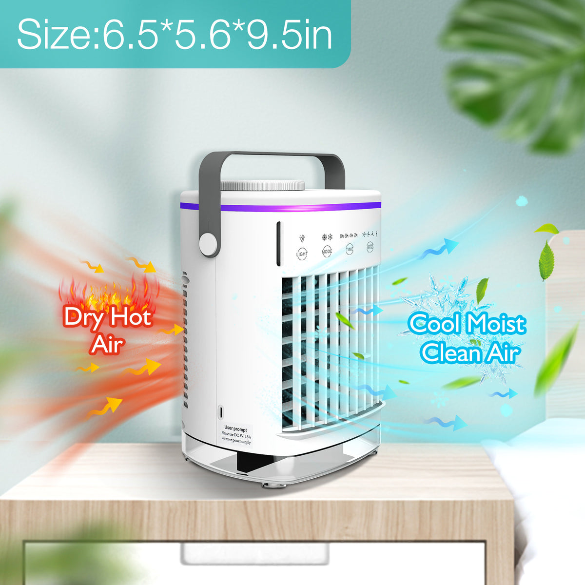 Plovera 4-Speed Portable Air Cooler Fan