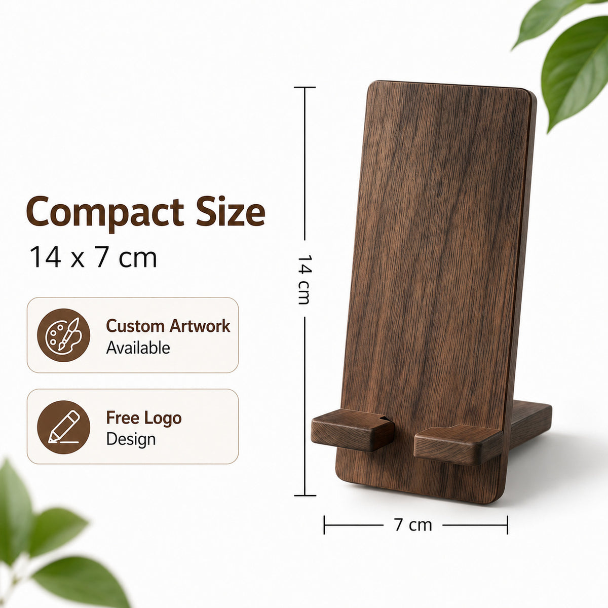 Plovera Teak Wood Phone Stand