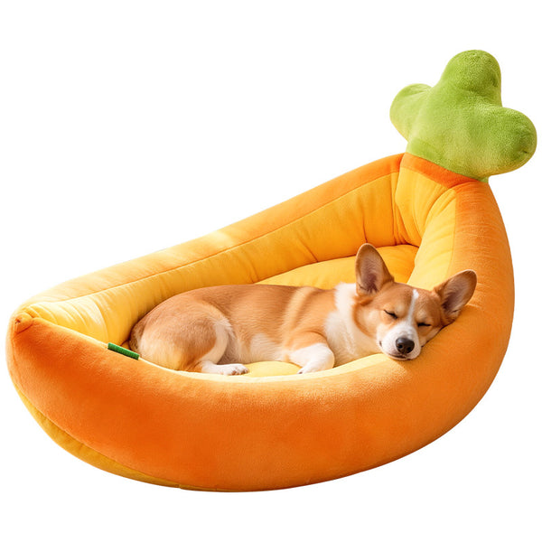 Carrot Plush Dog Bed