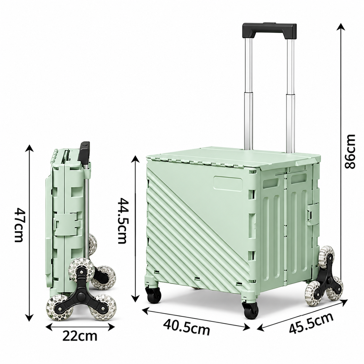 Plovera Folding Utility Cart with Lid