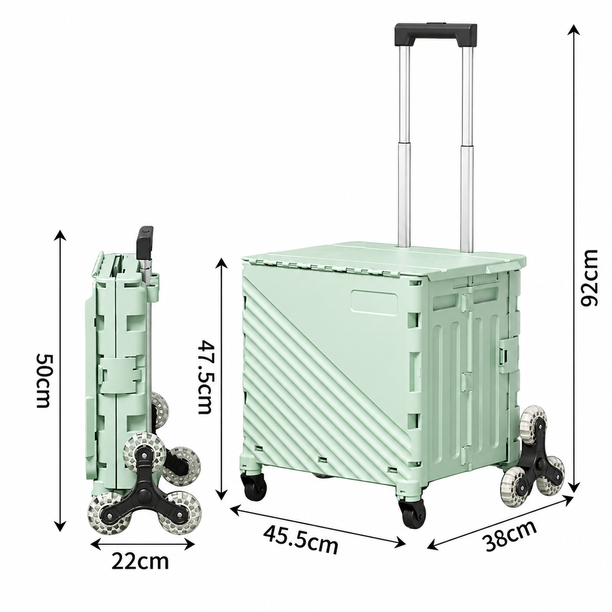 Plovera Folding Utility Cart with Lid
