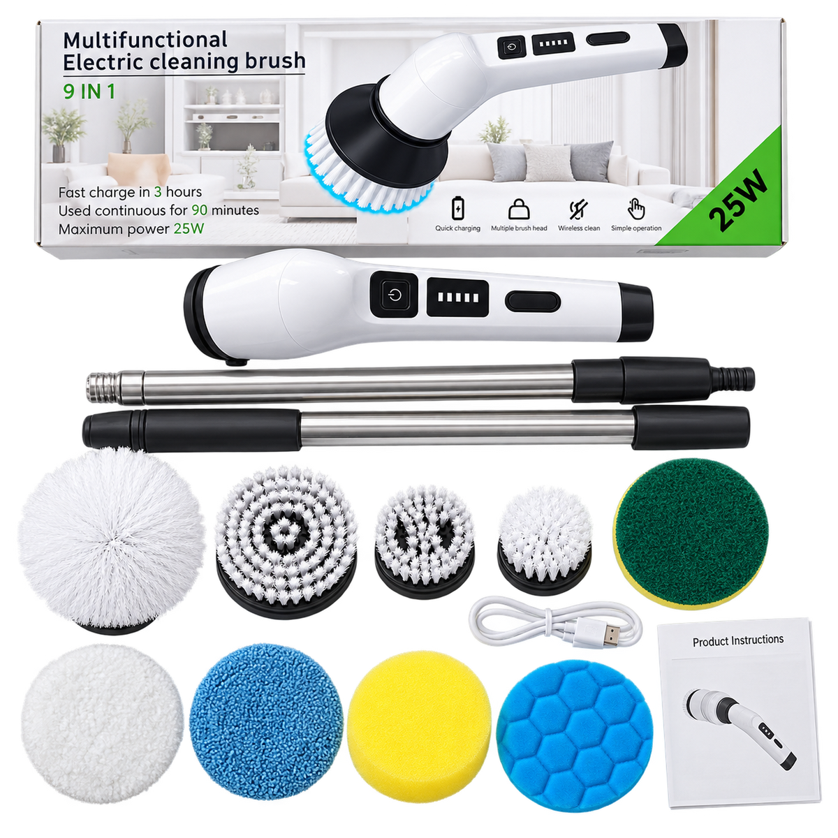 Plovera Cordless Electric Spin Scrubber