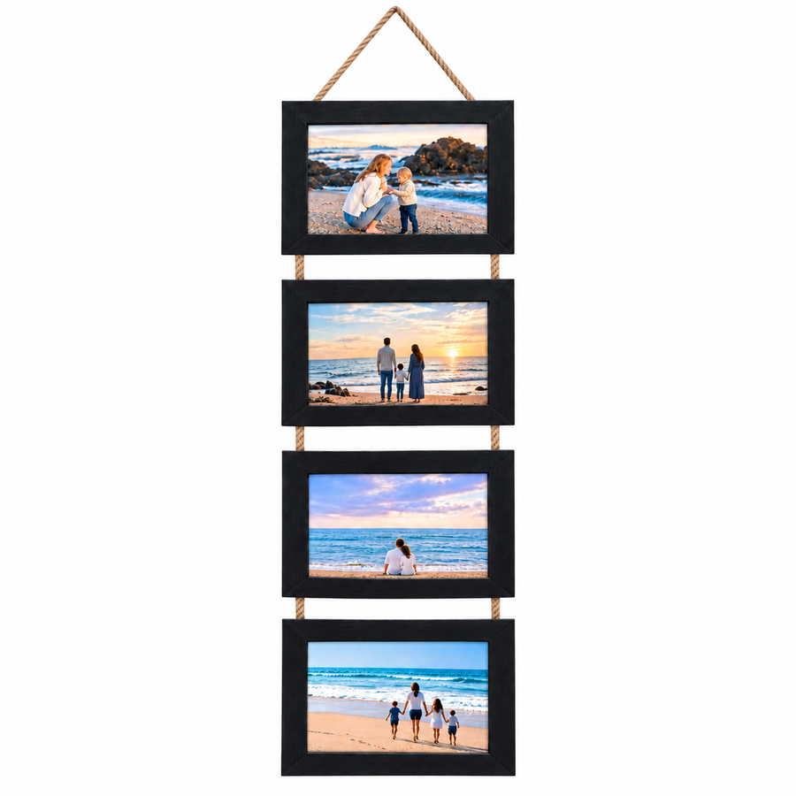 Plovera Wooden Rope Hanging Photo Frame
