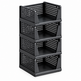 Plovera 4-Pack Foldable Closet Organizer Bins
