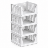 Plovera 4-Pack Foldable Closet Organizer Bins