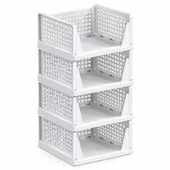 Plovera 4-Pack Foldable Closet Organizer Bins