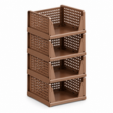 Plovera 4-Pack Foldable Closet Organizer Bins