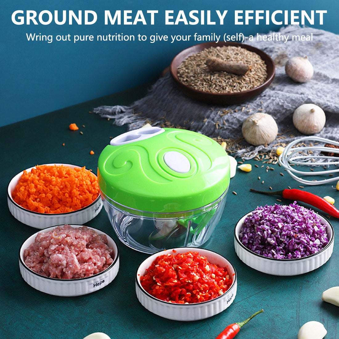 Plovera Manual Garlic Press & Vegetable Cutter