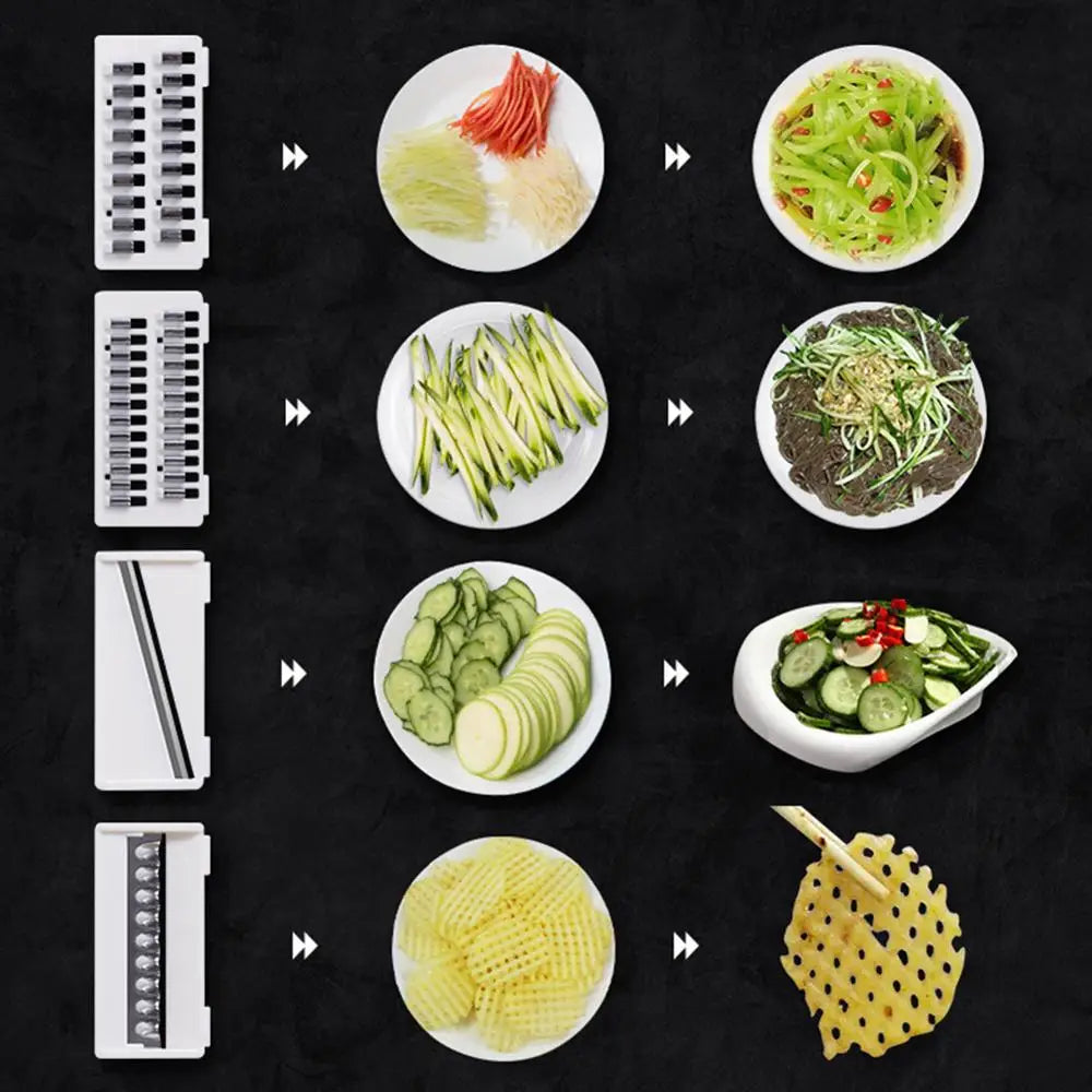 4-in-1 Manual Vegetable Cutter & Slicer