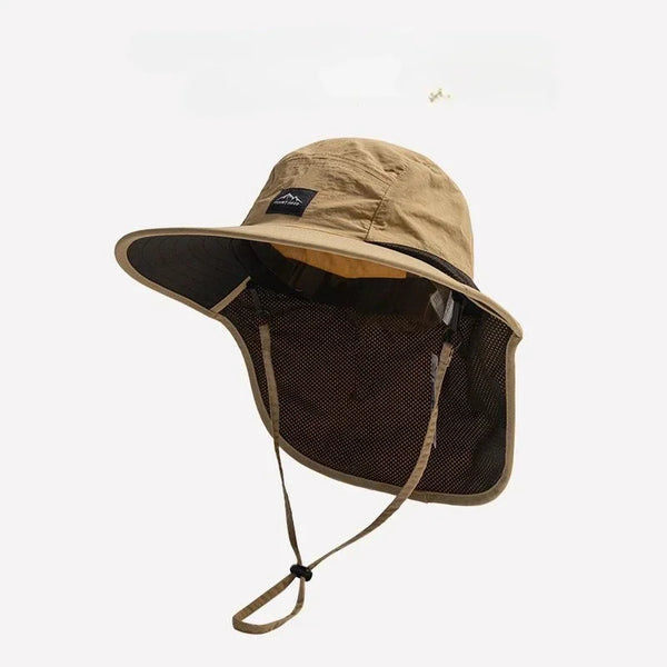 UPF 50+ Wide Brim Sun Hat with Neck Cover